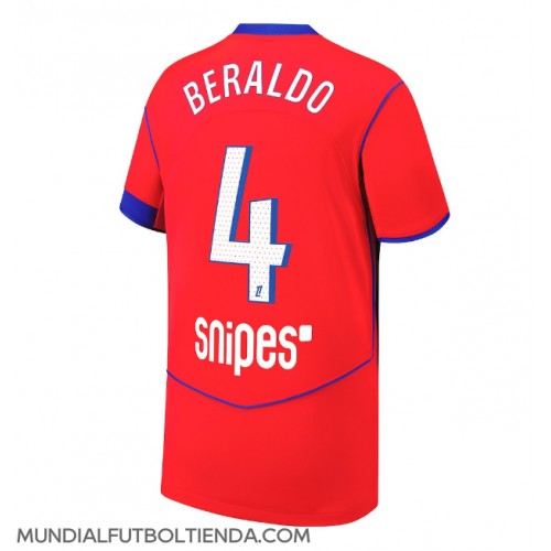 Camiseta Paris Saint-Germain Lucas Beraldo #4 Tercera Equipación Replica 2025-26 mangas cortas